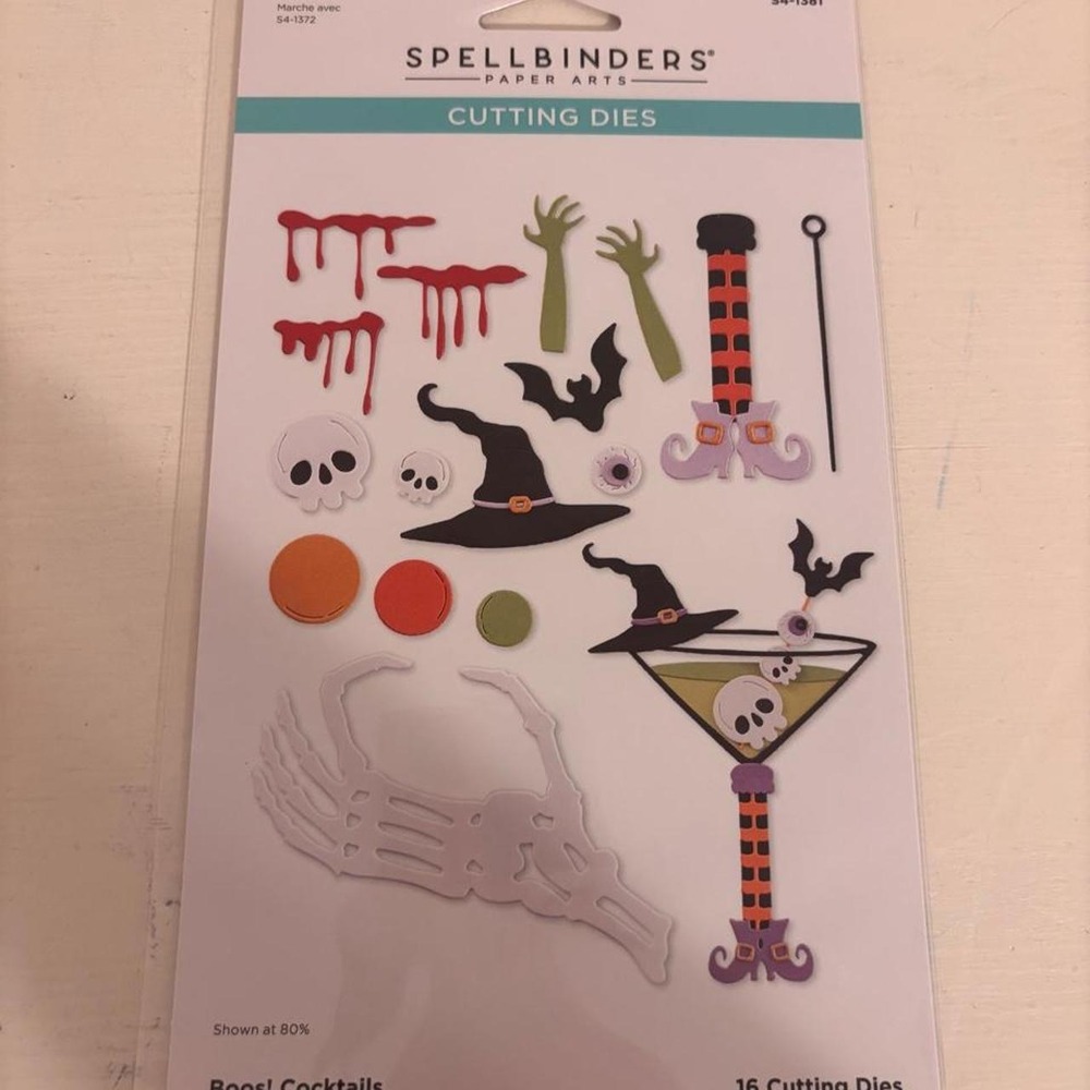 Spellbinders Boos Cocktails Halloween Cutting Dies 16pc S4-1381 New